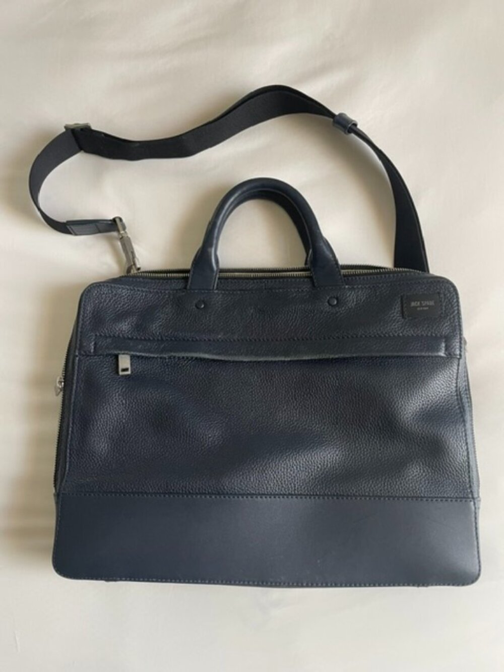 Jack Spade Pebbled Leather Slim Brief